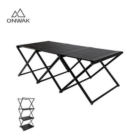 2-1 Folding Camping Table and Shelf